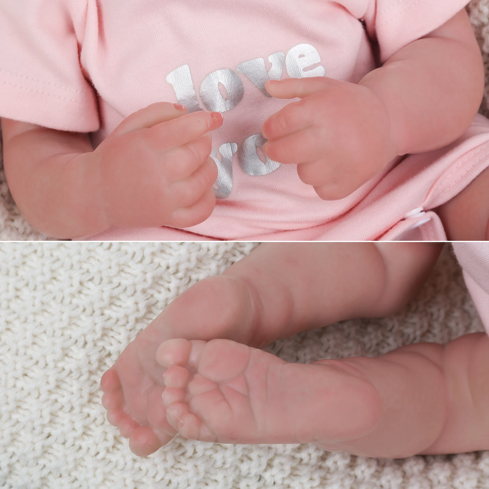 Wieder geborene Baby puppe-18 Zoll Voll vinyl körper lebensechtes neugeborenes Puppenspiel zeug für Kinder 3