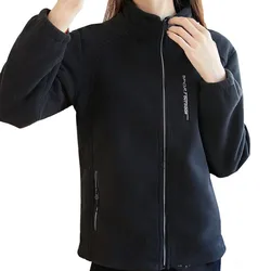 New Autumn Jacket Sweatshirt Women Hoodies Windproof Outdoor Sports Run Clothes Liner Fleece-lined Casual Zipper Pocket Coat