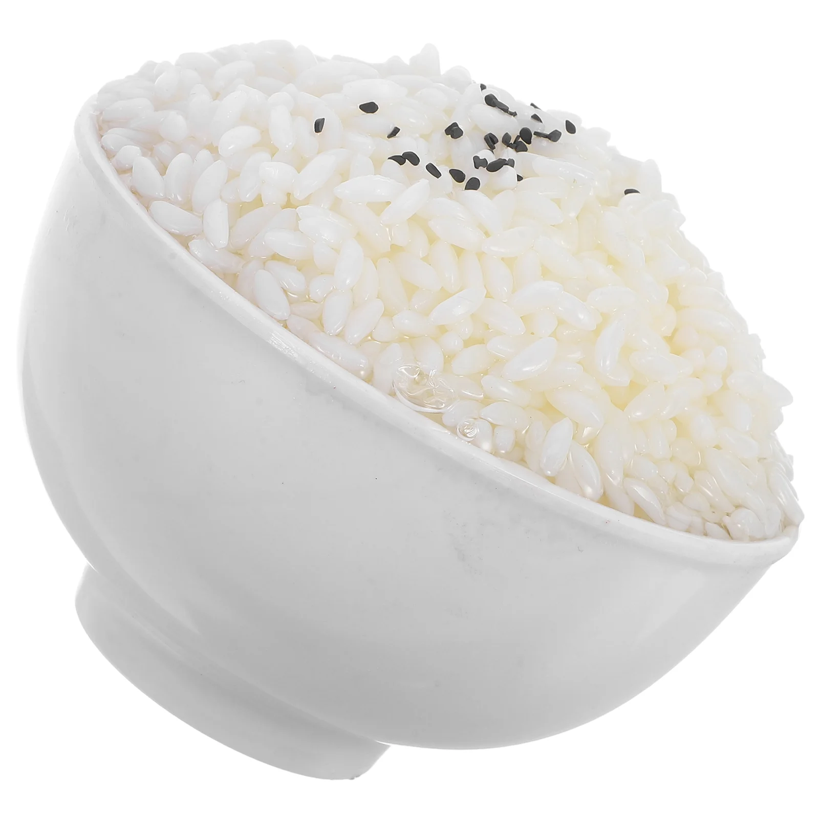 Simulated Rice Photo Prop Realistic Decorative Cooked Pretend Play Food Simulation Fake Plastic Pvc Toy