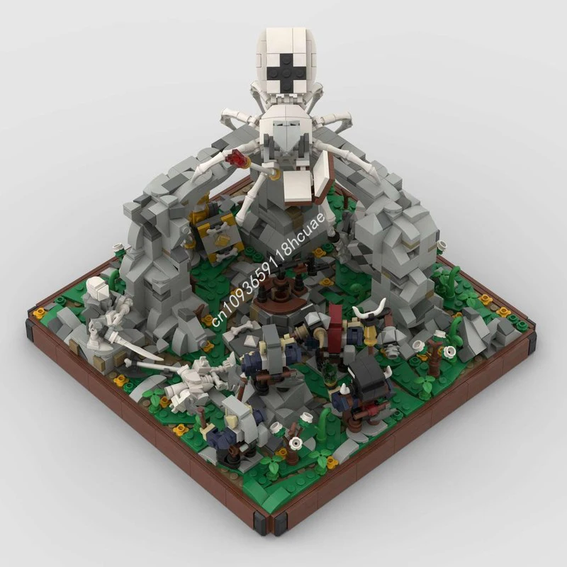 1780 Uds. MOC The Nwarfs meet Skeleton King Castle modelo bloques de construcción idea educativa juguetes de arquitectura de cumpleaños regalos de navidad