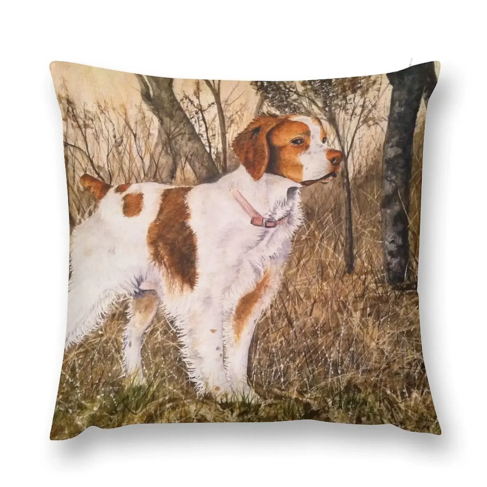 

Brittany Spaniel Throw Pillow Cushions Home Decor Pillow Decor Anime pillow cover christmas