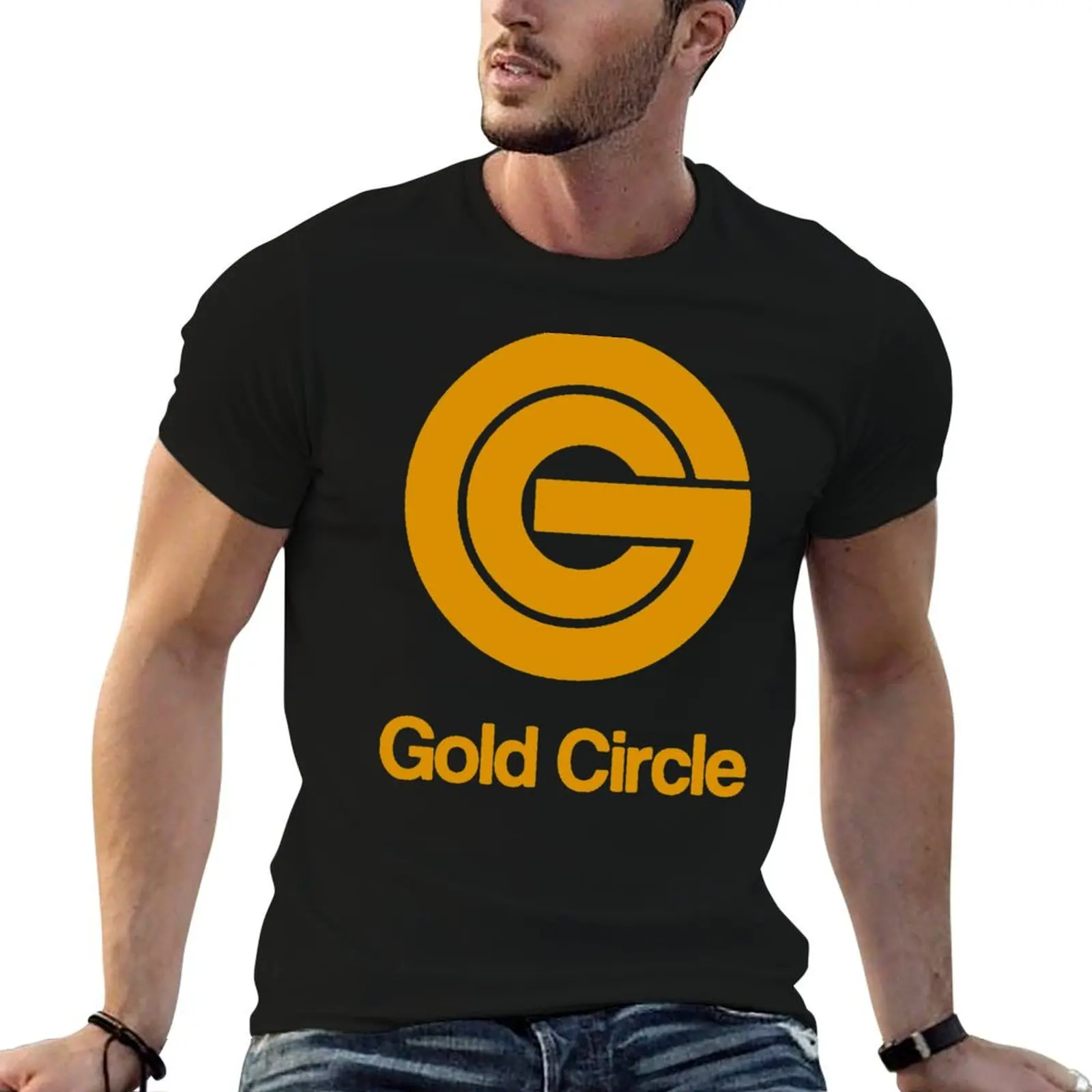 Gold Circle Discount Department Store T-Shirt Anti-Wrinkle Short Sleeve T-Shirt