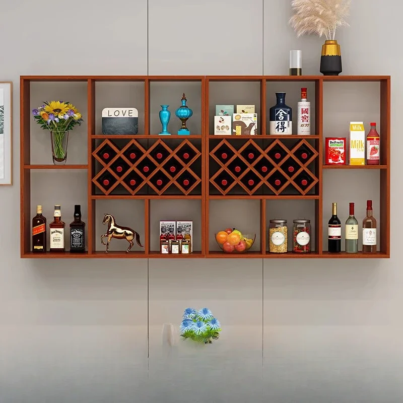 

Refrigerated Wine Cellar Glass Wall Cabinet Living Room Display Bar Liquor Buffet Luxury Mini Storage Floating Shelf Bottle Rack