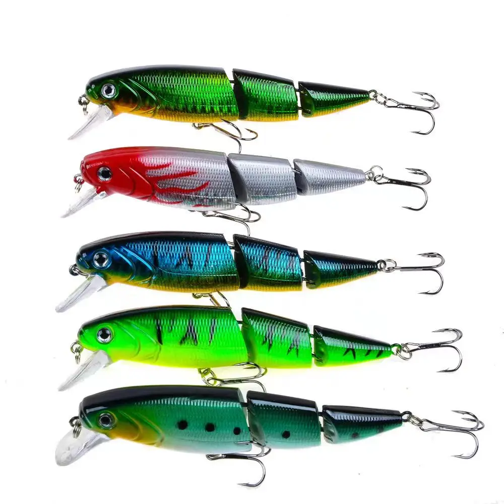 1PCS Multi-section Hard Bait Floating Wobblers Minnow Fishing Lure Crankbait Hard Plastic Fishing tackle110mm 15g