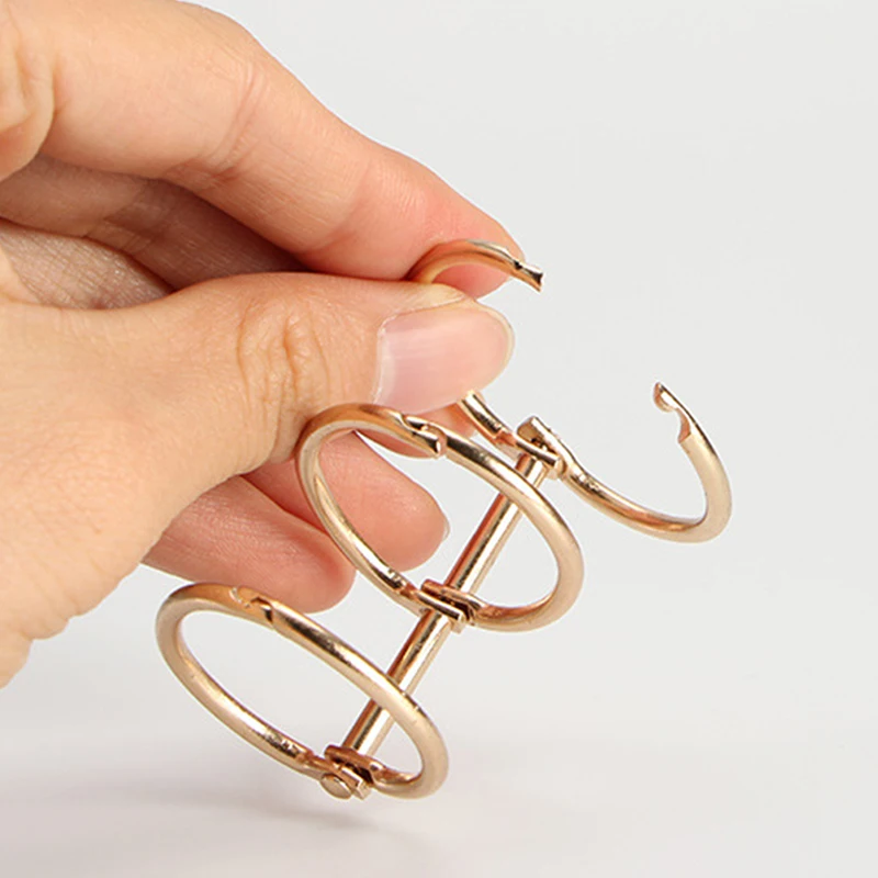 2Pcs 3 Rings Binder Metal Loose Leaf Book Binder Rings Calendar Circle For Kawaii Notebook Album Scrapbook Iron Clips Accessorie