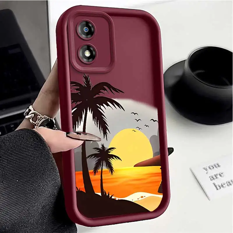 E13 Morning Glow Sky Eye Ladder Phone Case For Motorola Moto E13 Cover