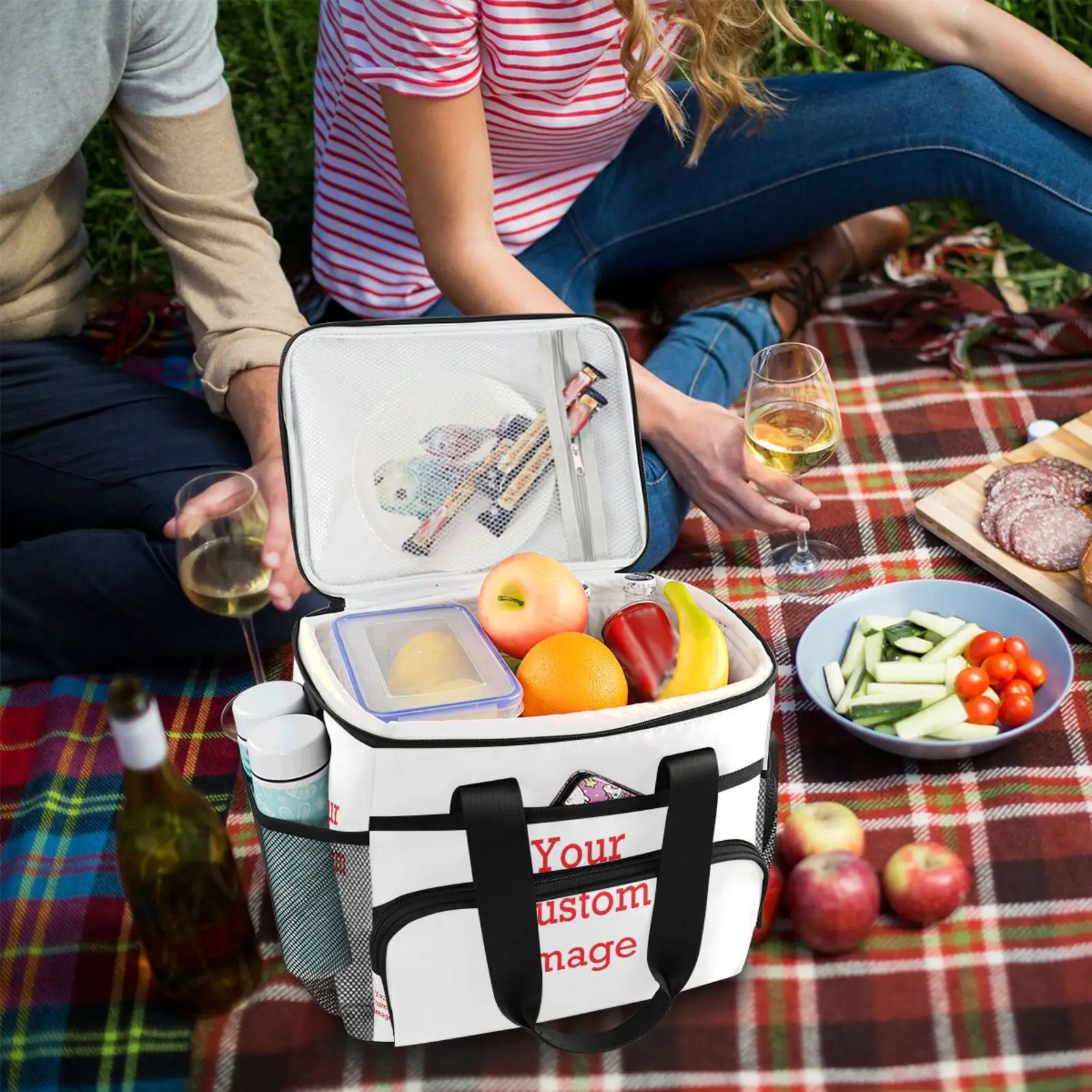 Cooler Bags Insulated Picnic ice pack Food Bag Customized logo Large Capacity Lunch Box Bag Thermal Multifunctional Picnic Tote