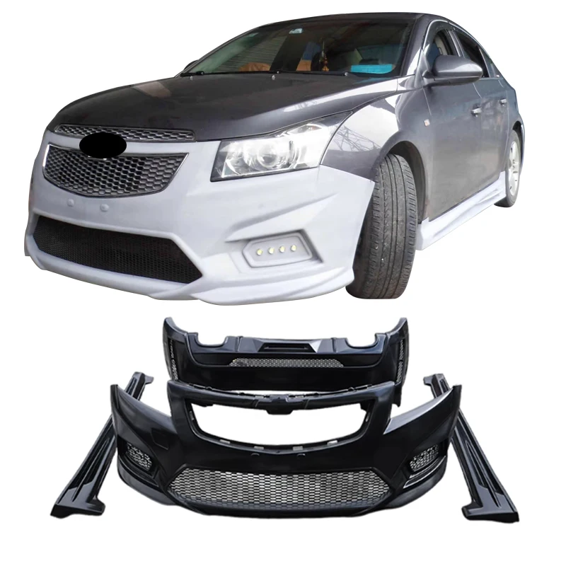 

For Chevrolet Cruze 2009-2014 SMS Style Front Bumper Rear Bumper Side Skirt High Quality ABS Material Factory Outlet