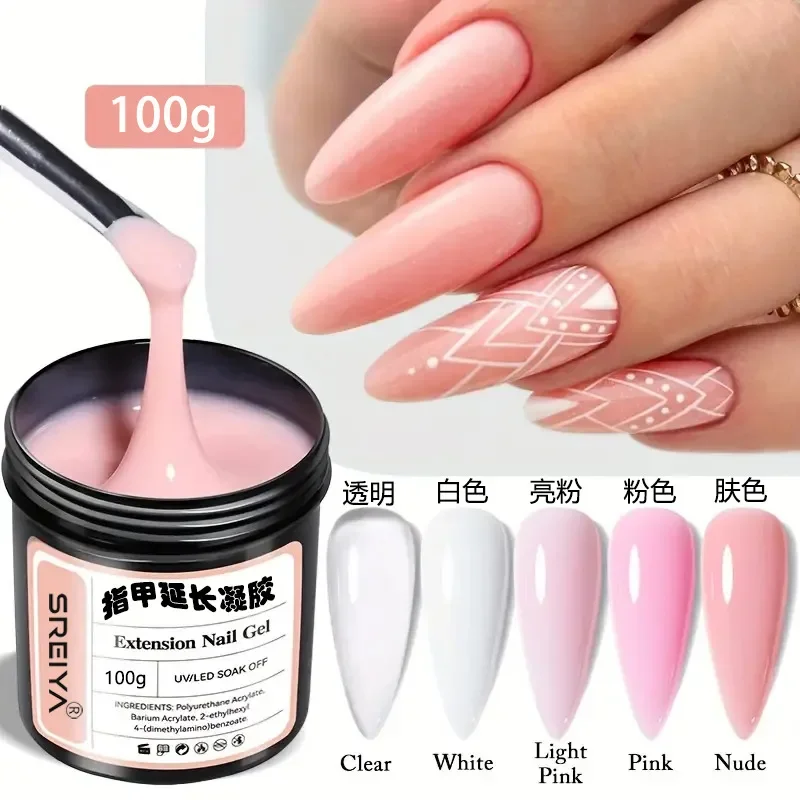 

Rapid Extension Gel Jelly Pink White Milky French Finger Hard Gel UV LED Gel Nail Polish Liner Nail Art