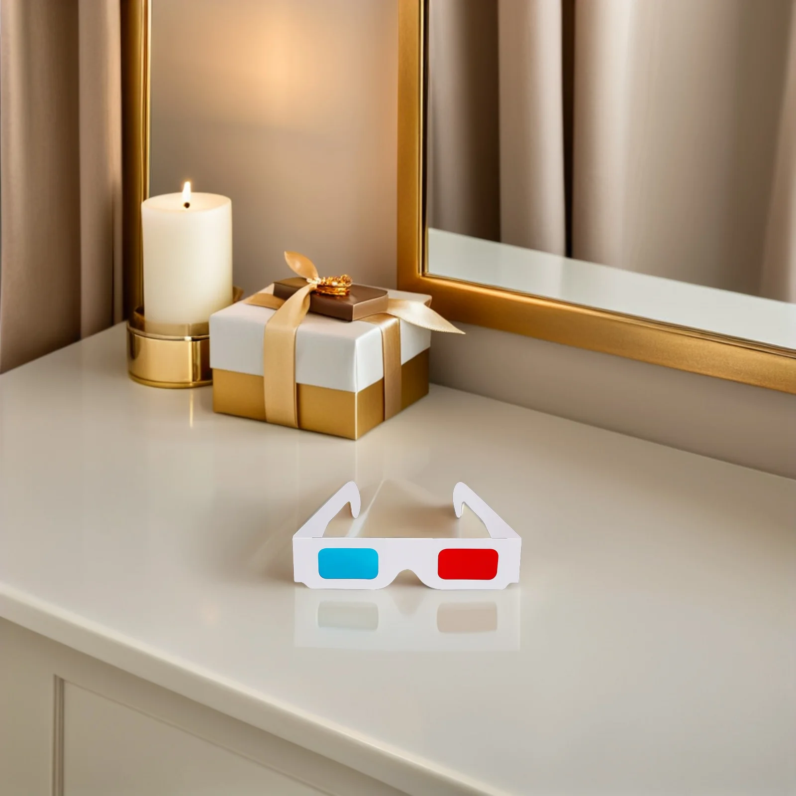 

40Pcs 3D Glasses Red Blue Paper Frames for 3D Movies Photos Portable Lightweight Home Cinema Share Glasses