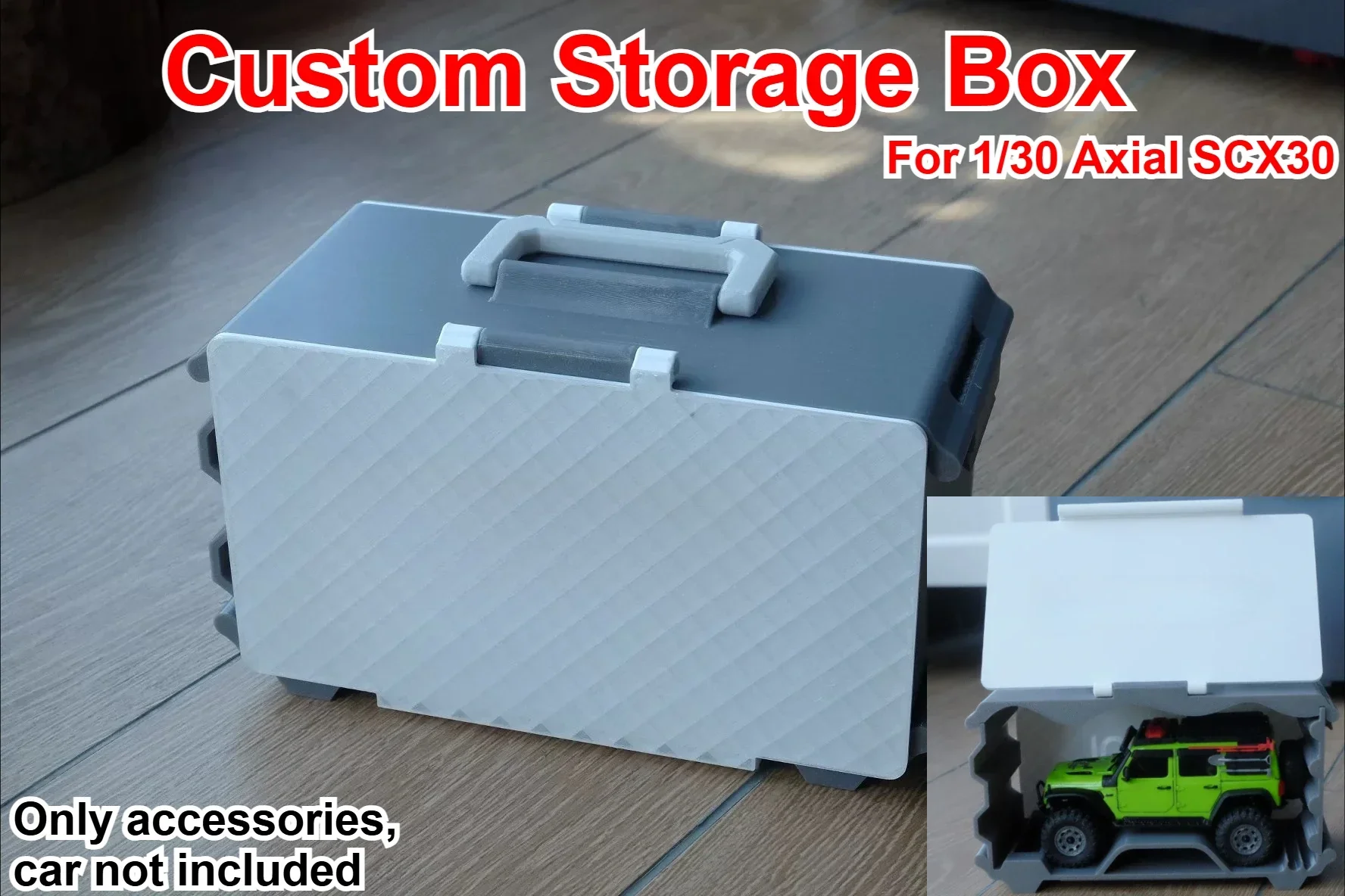 1/30 RC Crawler Truck Decorative Deformable Storage Box Custom Model Number For Axial SCX30 Upgrade Parts Decoration Accessories