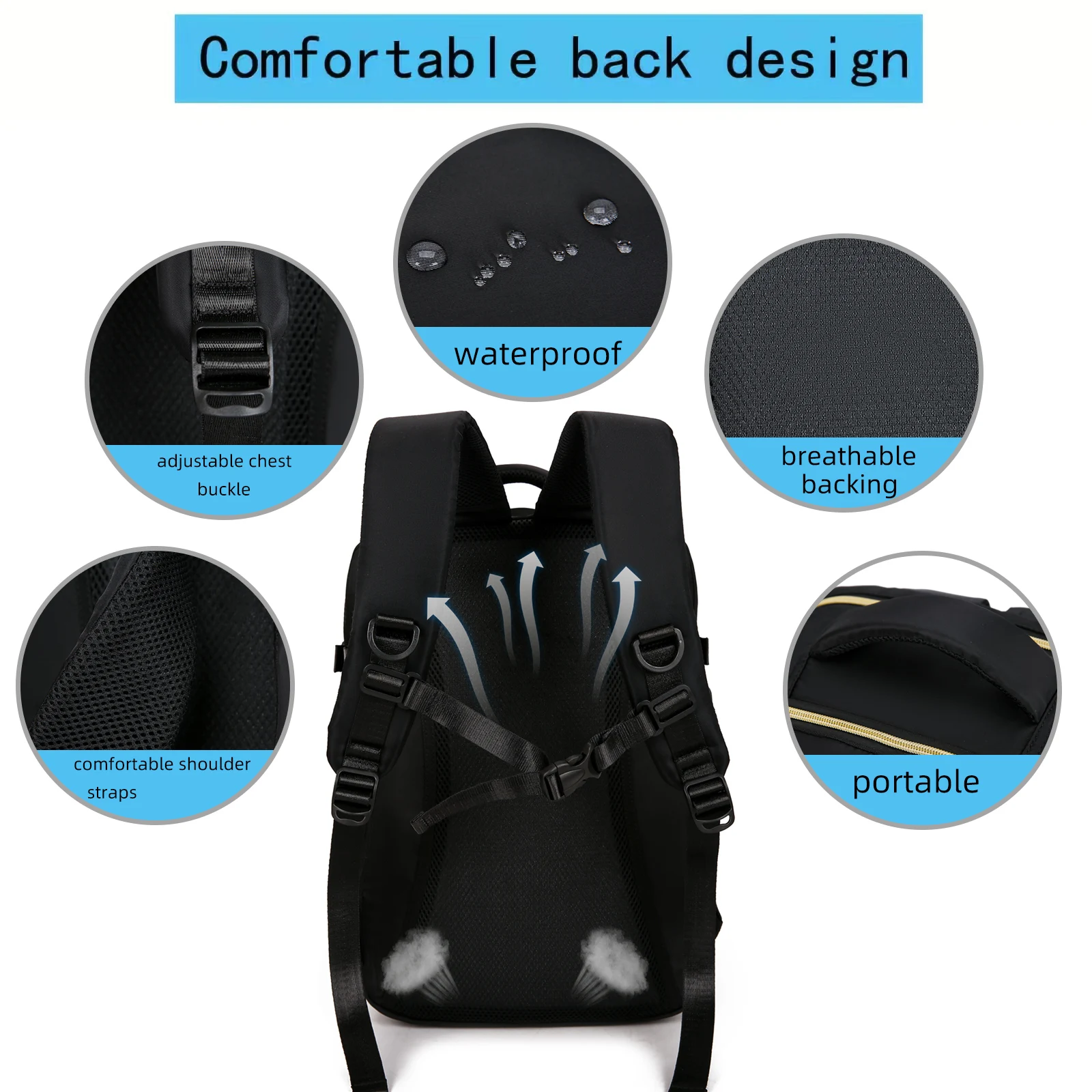 Large Capacity Backpack Multifunctional Airline-approved Laptop Backpack Outdoor Travel Backpack With Shoes Compartment