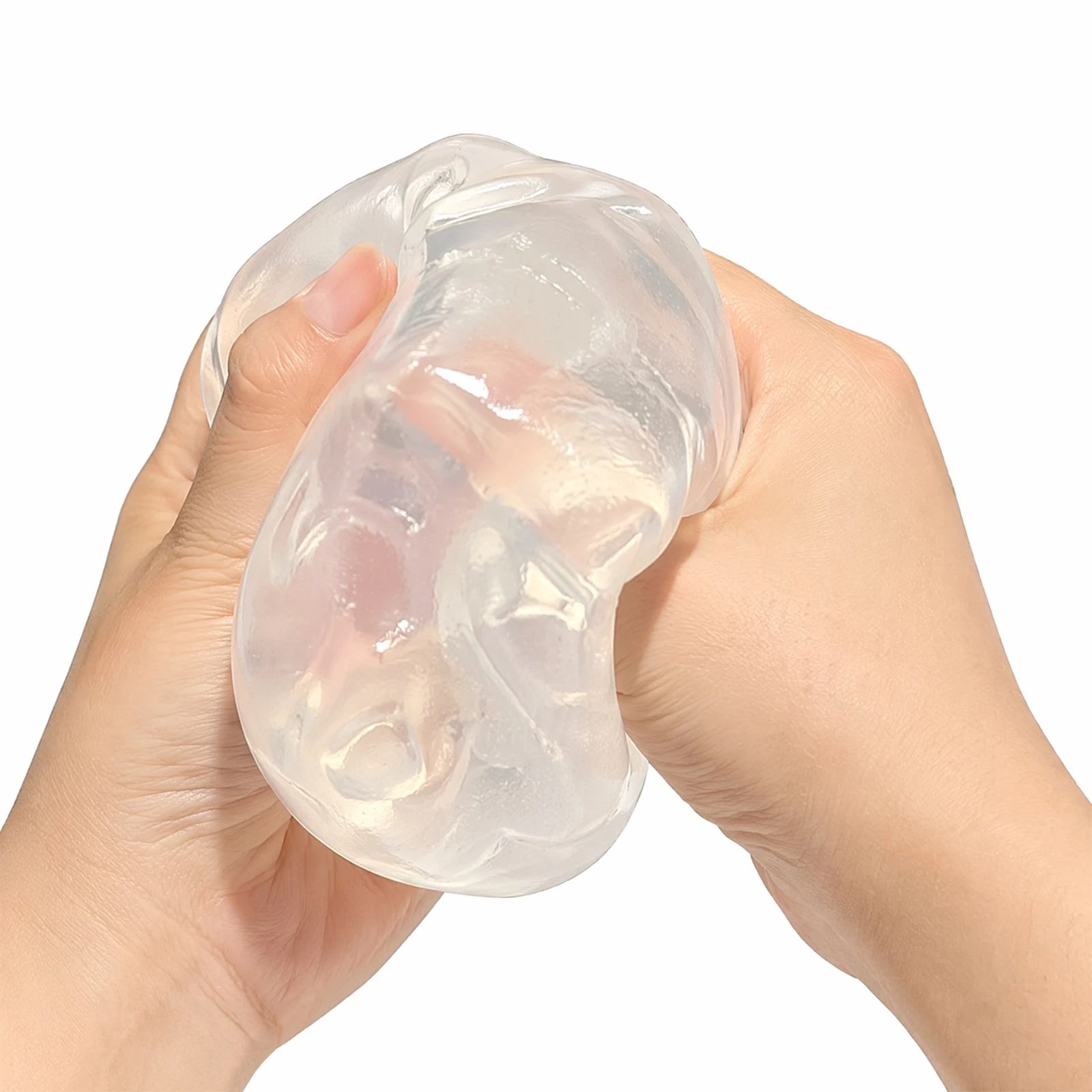 7.5cm Simulated Cheese Squeeze Toys Slow Rebound Clear Cheese Cube Stress Balls Cute Food Shape Fidgets Toy for Kids & Adults