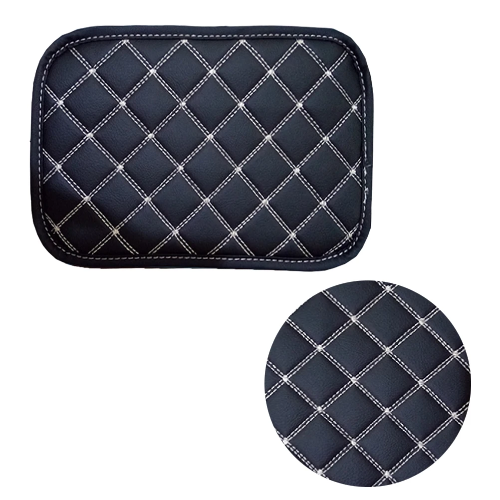 

Universal Car Armrest Box Pad Thicken Car Armrest Mat Armrest Console Box Pad Auto Arm Rest Seat Box Padding (Grey Strin