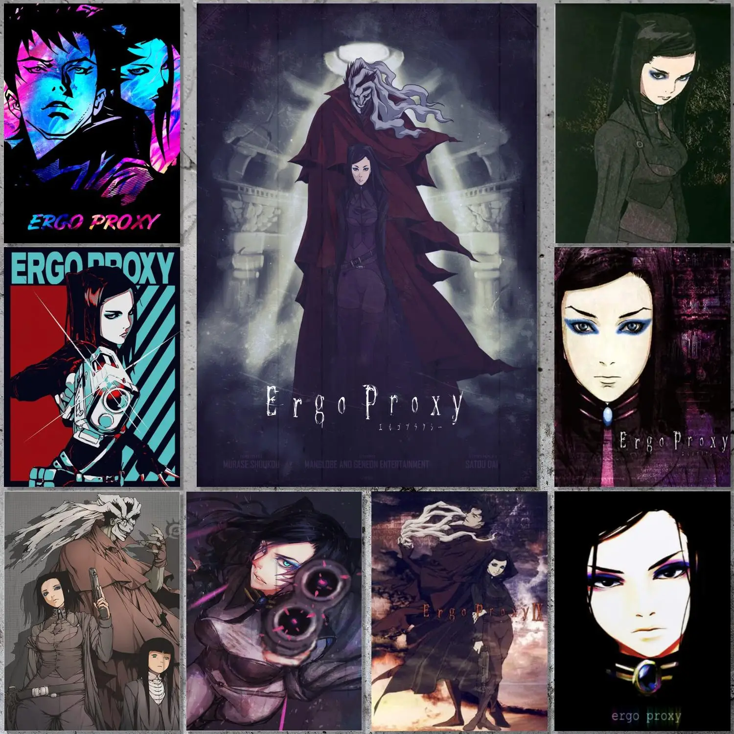 Ergo Proxy Video Game Poster Canvas Art Poster and Wall Art Picture Print Modern Family bedroom Decor Posters