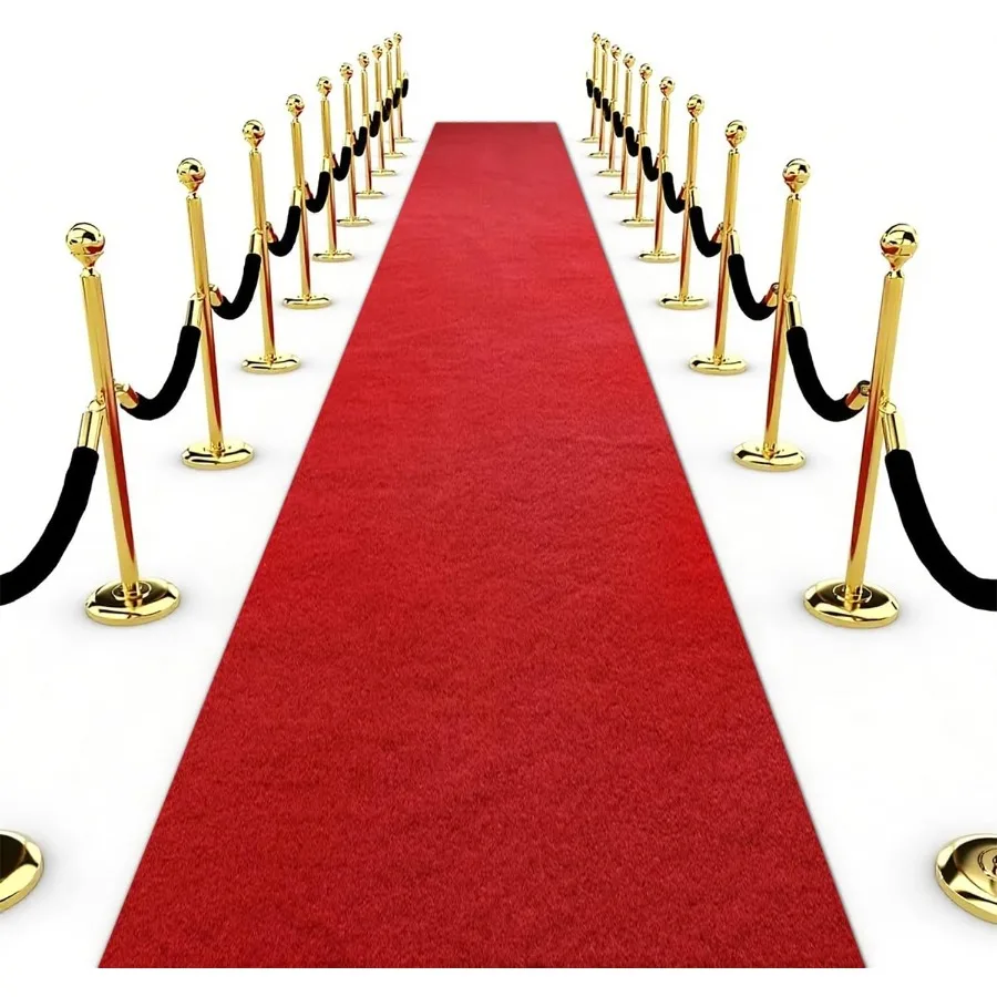 

Red Carpet Runner for Party Aisle Runner for Wedding Ceremony Event Runway Rug for Prom Nights Awards Proposal Step and Party D