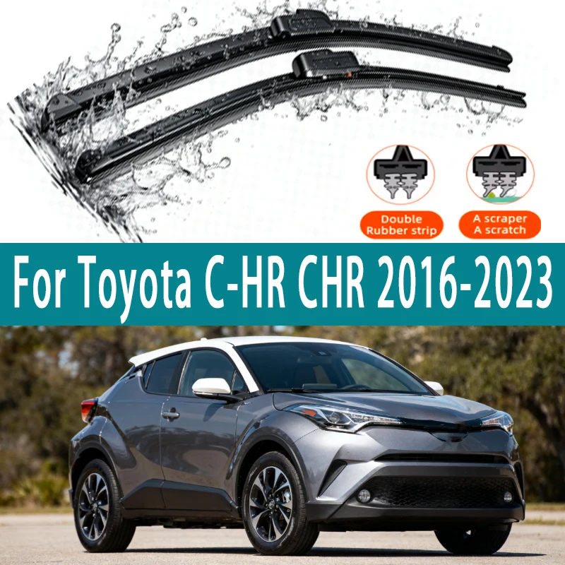 

LHD Front Windshield Wiper Blades For Toyota C-HR CHR 2016-2023 2x Windscreen Rain Brushes Accessories 2018 2019 2020 2021 2022