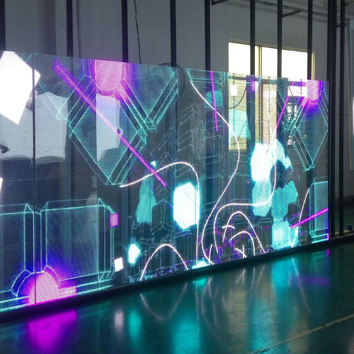 Indoor Outdoor Capacitive Glass Transparent Full Color HD Advertising Thin Glass LED Wall PanelTransparent Panels LED Display