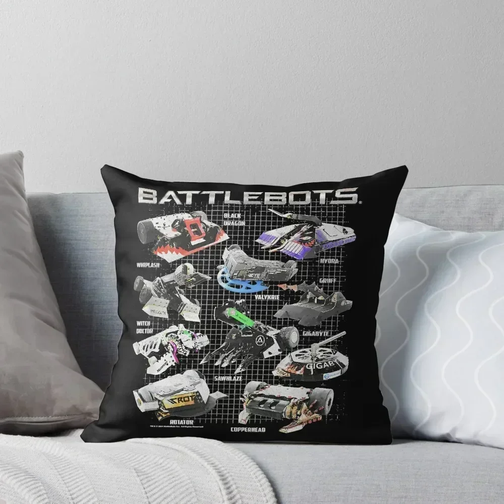 

Battle'Bots Group Robot Schematics Throw Pillow christmas ornaments 2025 luxury home accessories New year pillow