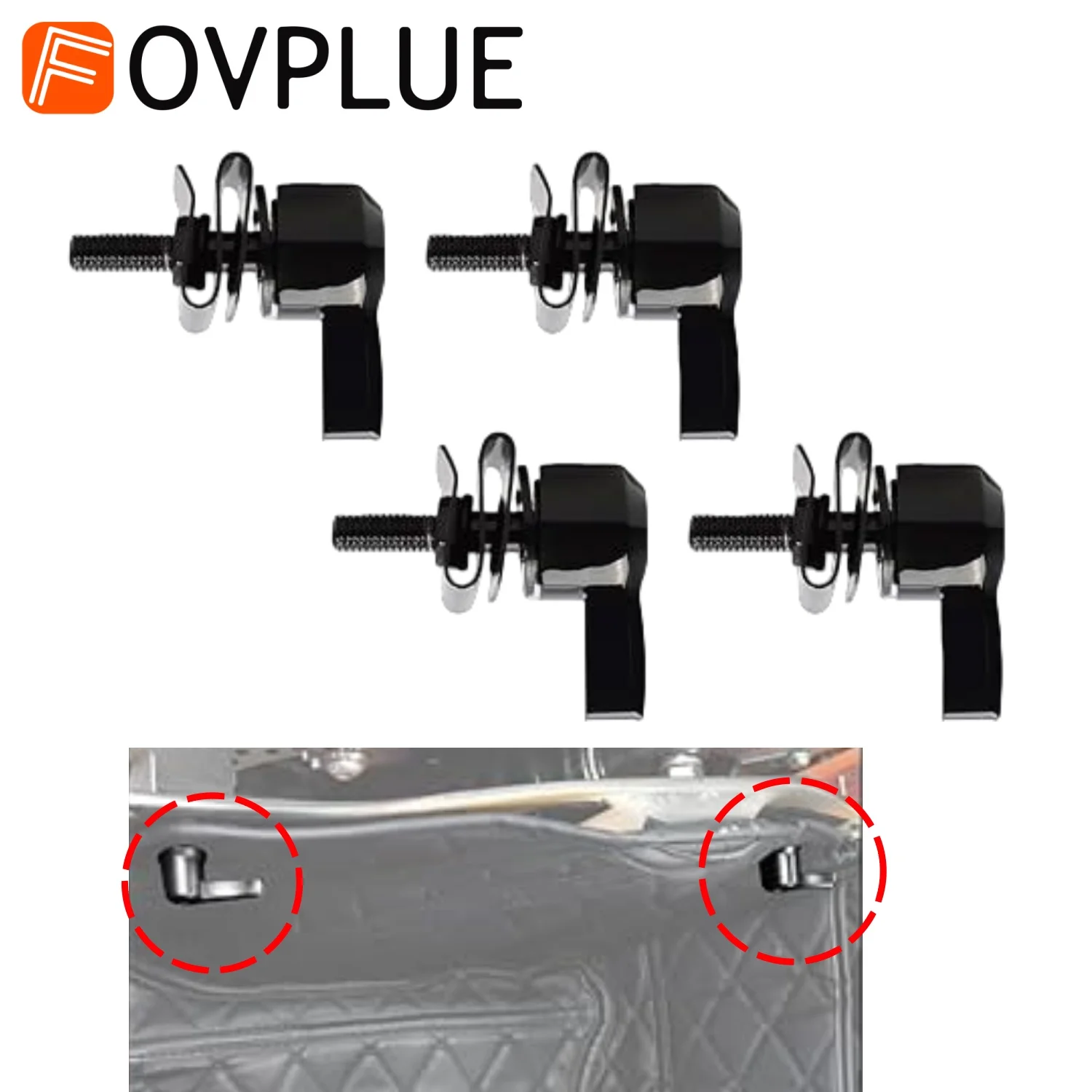 

4 шт. мотоциклетная седельная сумка, болты с замком, комплект крепления для Harley Touring Road King Street Glide Electra Glide 1993-2025