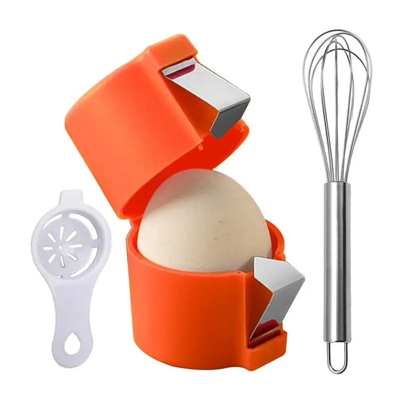 ステンレス鋼の卵殻オープナー,ビーター,台所用品,卵ホルダー,焼き殻セパレーター,お手入れが簡単