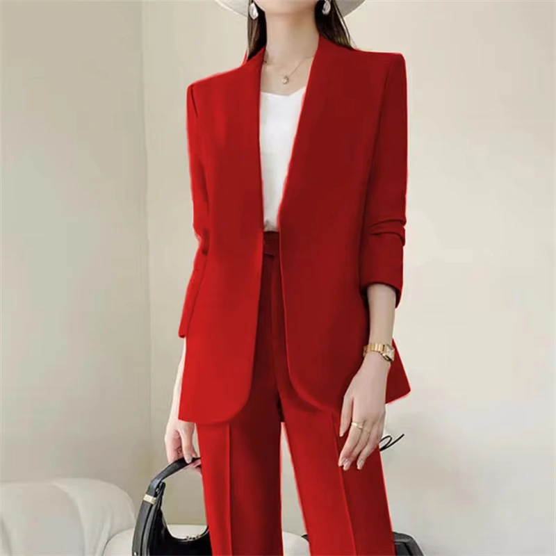2 Piece Sets Fashion Women Outfits Spring Autumn New in Korean Pants Sets Commuter Elegant Suit Coat 2 Piece Sets Women