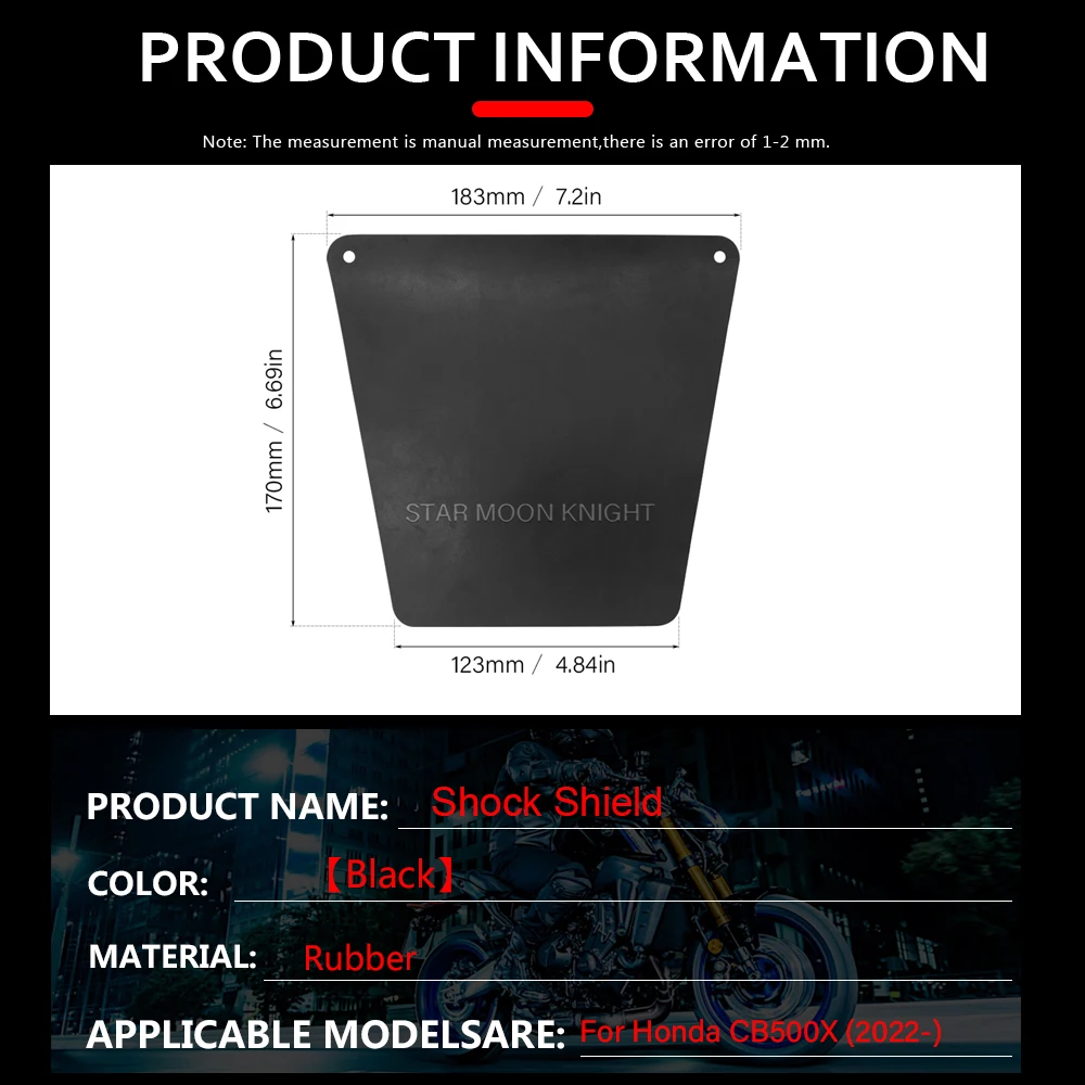 Dla Honda CB500X CB 500 X 500X CB500 X 2022 2023 - Shock Shield tylny błotnik odporny na wstrząsy pokrywa osłona rozbryzgowa opona Hugger