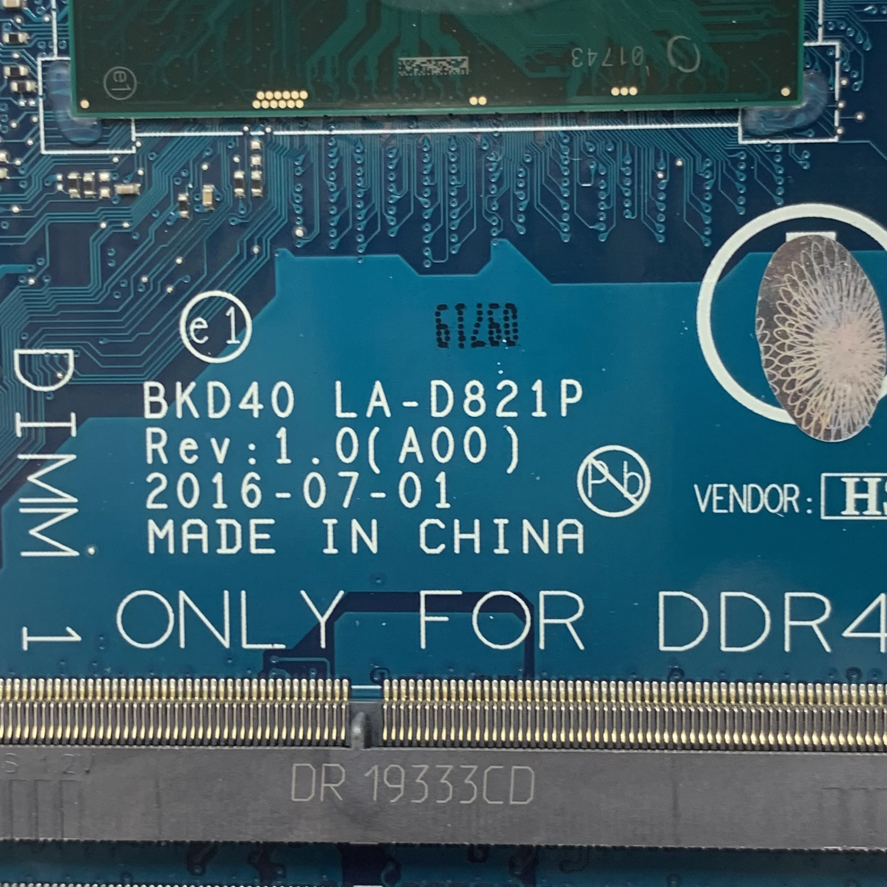 

CN-0V35TY 0V35TY V35TY W/SR342 I5-7200U CPU For Dell Vostro 14 5468 7460 7560 Laptop Motherboard BKD40 LA-D821P 4GB 100% Tested