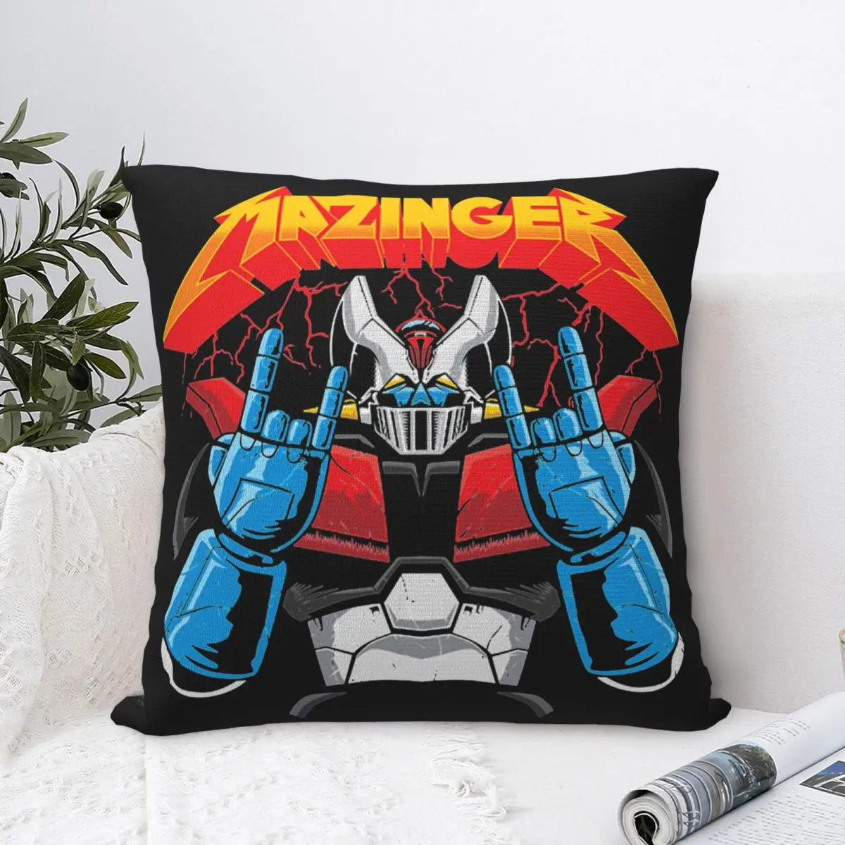 Mazinger Z Grendizer Square Pillow Case Goldorak Actarus Cushion Covers Zippered Decorative Throw Pillow Case Cover Home 40*40cm