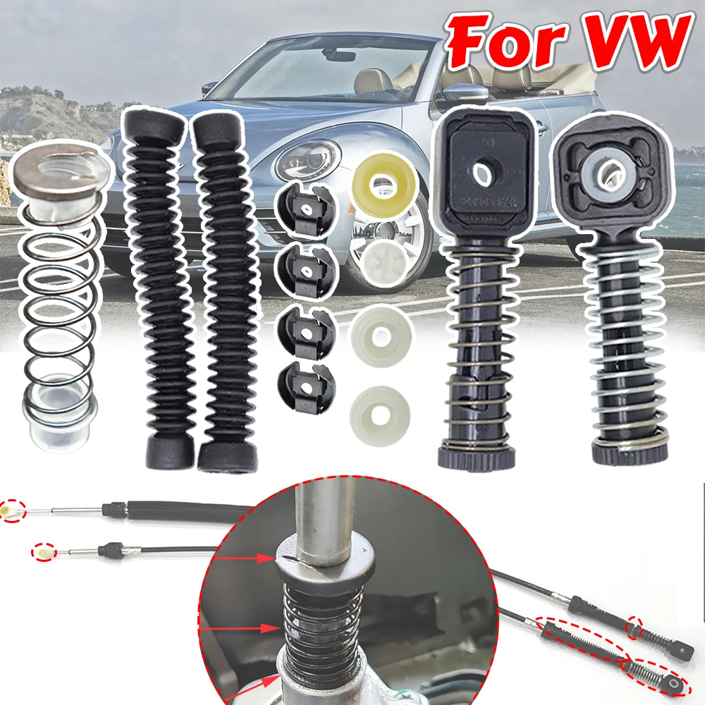 

Car Gear shift linkage End Bowden Cable Gaiter Bushing Catch Selector Shaft Collect Shifter Lever Adjuster Repair Kit For VW