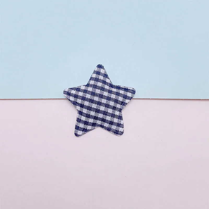 80 Stück 3,5 cm Gitterstoff-Stern-Applikationen mit Polsterung für DIY-Haarspangen, Accessoires, Kleidung, Kopfbedeckungen, Dekorations-Patches – Detail 14