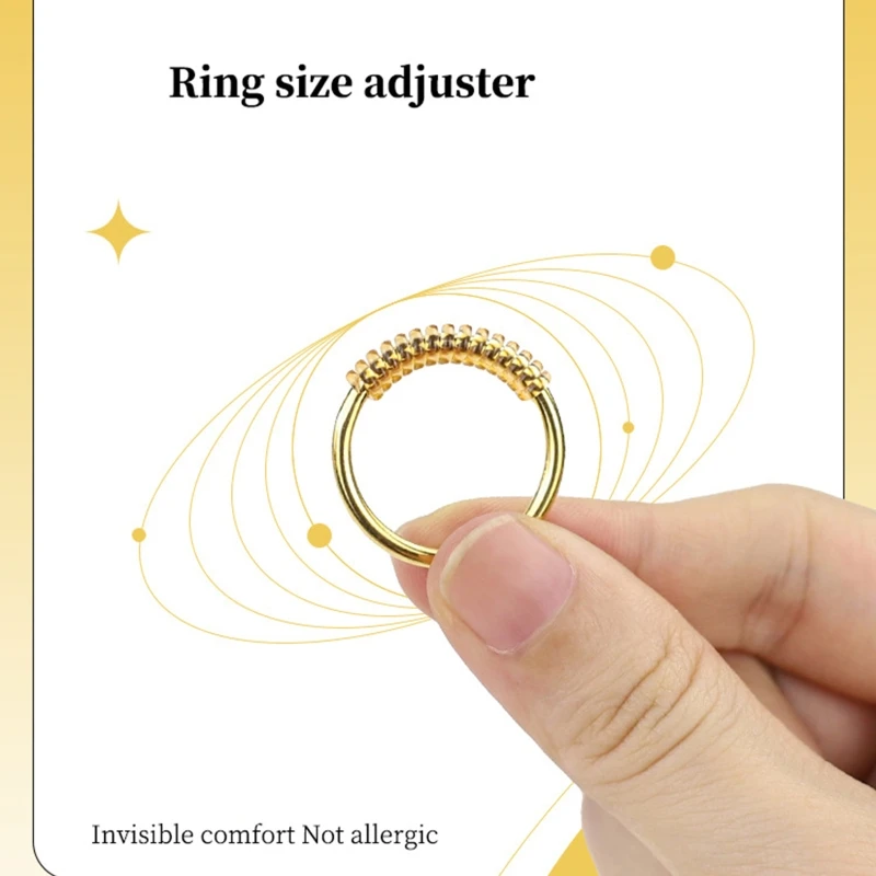 4 Pieces/set Jewelry Tools Base Ring Adjuster Gold Color Ring Tightener Resizing Tool Jewelry Ring Guard Dropshipping