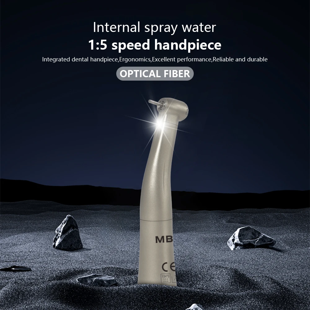 MBM 1:5 Fiber Optic Contra Angle Handpiece Increasing Speed Internal Water E-type Dental Handpiece