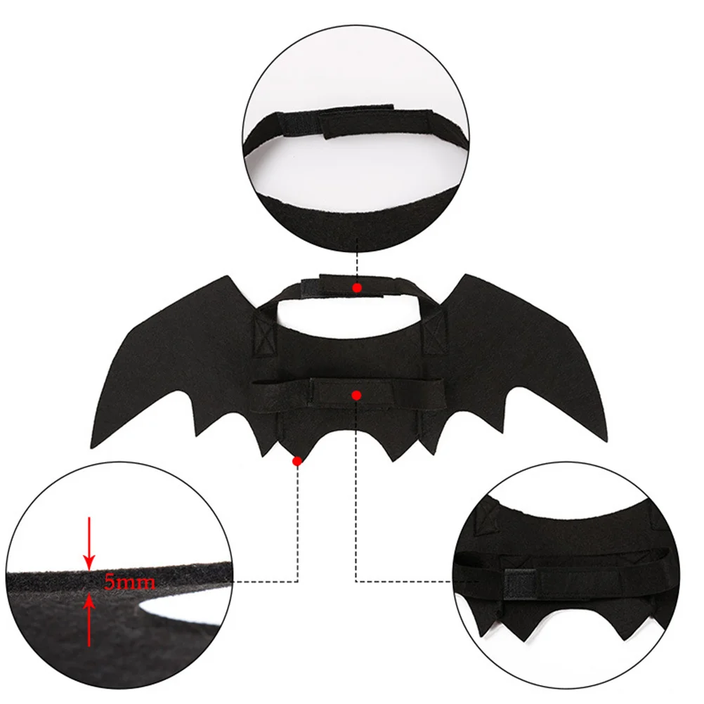 

Funny Pet Bat Wings Outfit Halloween Dog Clothes Bat Dress Puppy Apparel Size S for Photo Shoots Pet Outfit