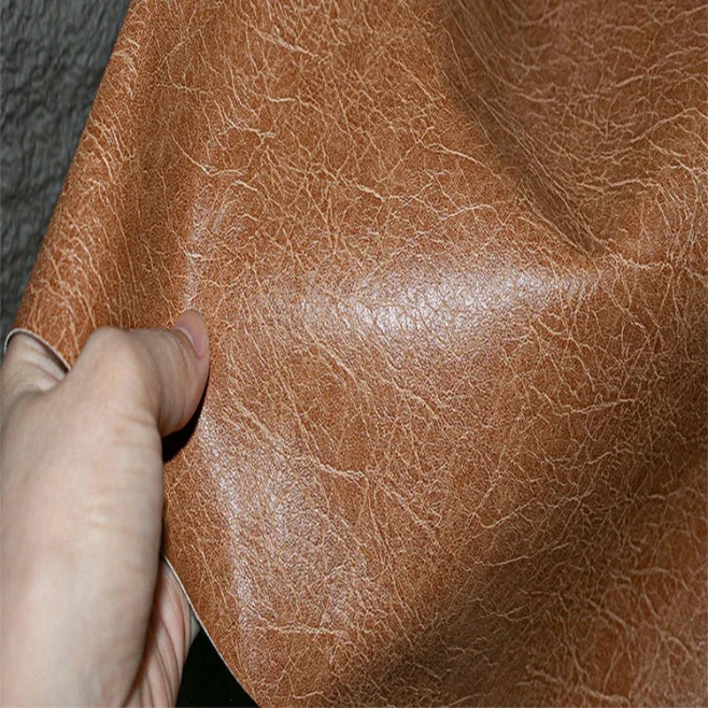 Yaguang PU Cracked Soft Leather Non Elastic Fabric Jacket Leather Shoes Skirts Bags High-end Clothing Designer Fabric