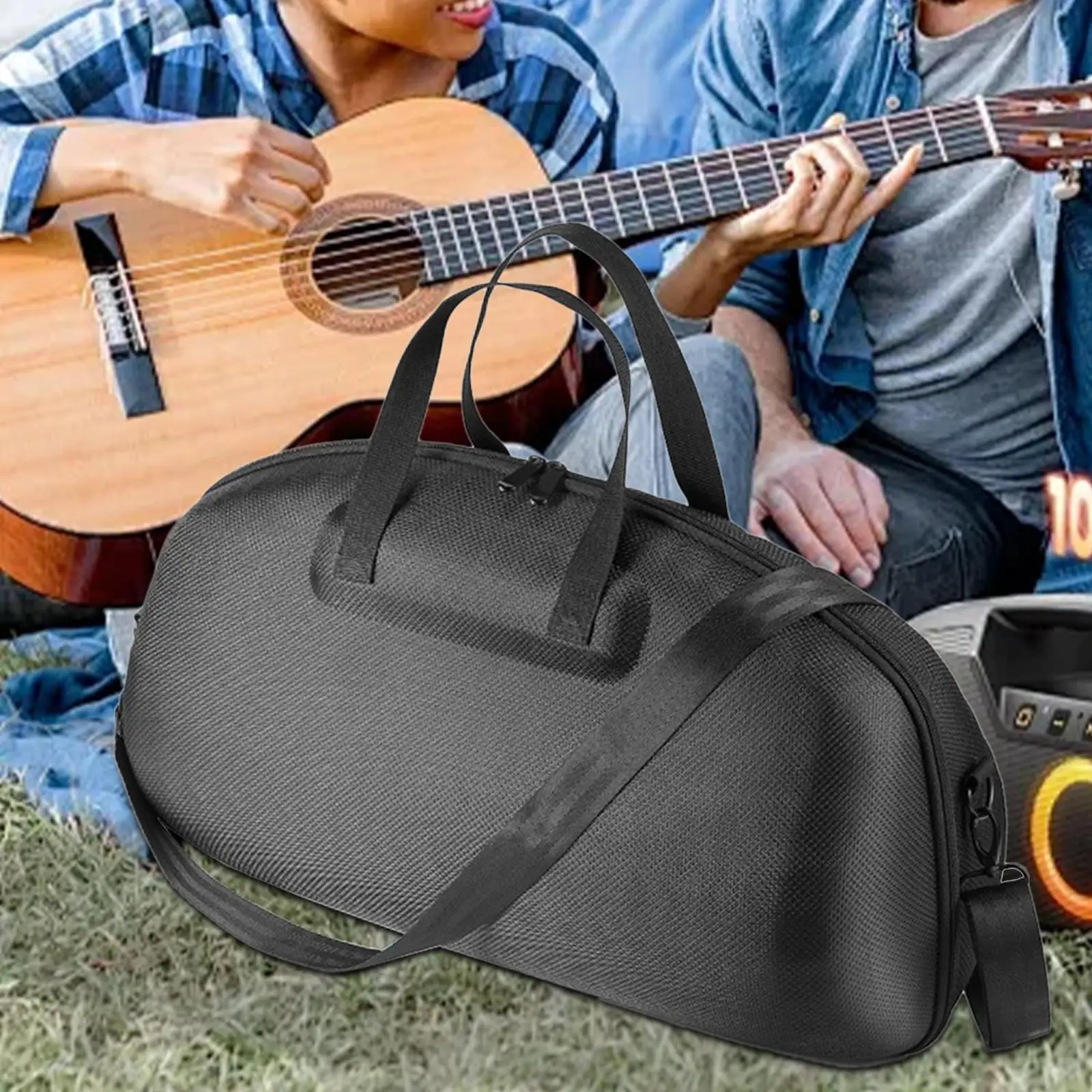 

Speaker Case Organizer Sturdy with Handles with Shoulder Strap Accessories Protection Speaker Storage Bag Carrying Case Tote Bag