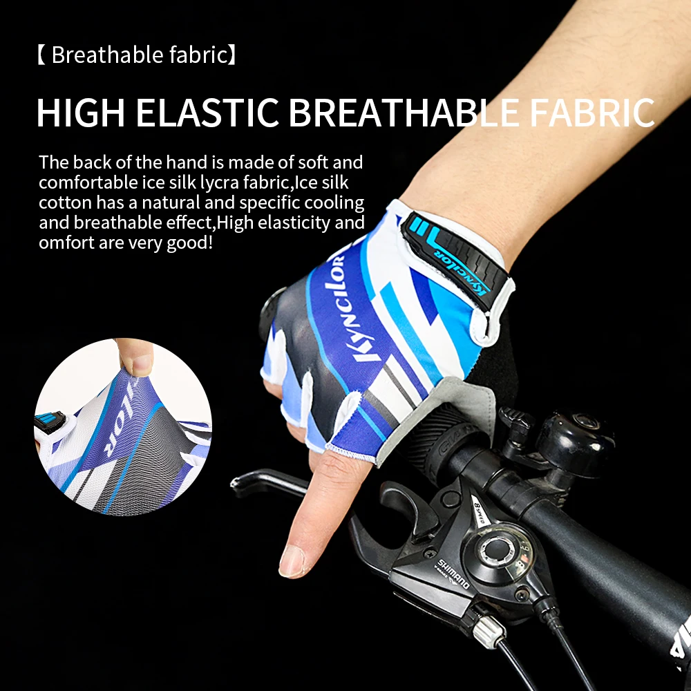 Shockproof GEL Pad Cycling Gloves Half Finger Sport Wear Resistance Men Women Summer Gym Fitness MTB Bike Motorbike Gloves