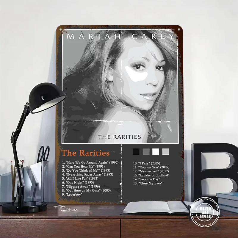 Mariah Carey - The Rarities Album Metal Poster Perfect Gift for Fans Lovers Personalized Wall Art Metal Sign for Vintage Decor