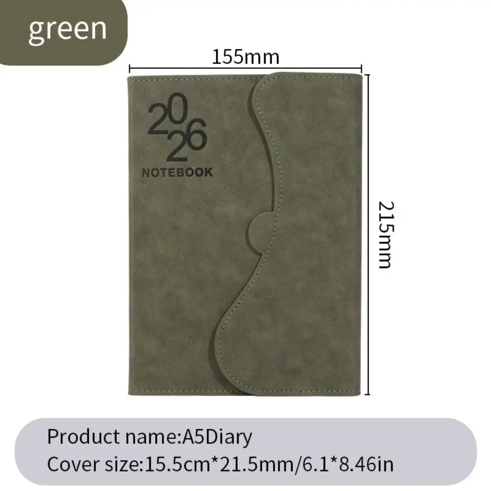 English 2026 Schedule Planner Notepad 12 Months Wear-resistant To-do List Notebook Efficiency Simple Office Work Planner