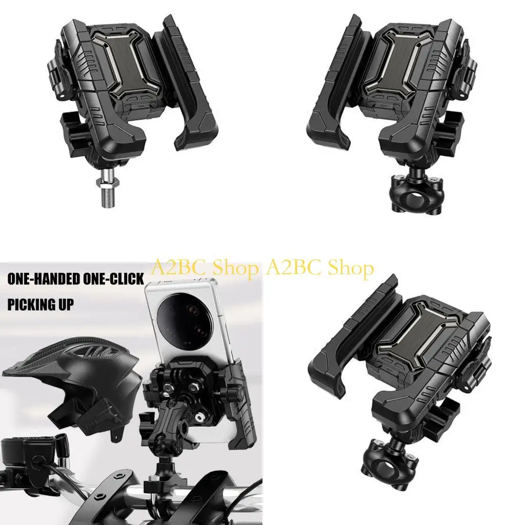 A2BC Handlebar Rearview Mirror Mounted Cellphone Cradles Stand for Scooter E-Bike