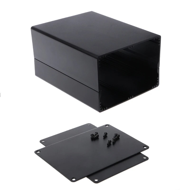 Oem Split Body Extruded Aluminum Project Enclosure 83x120x155mm Aluminum Instrument Box 6063 Black Metal Project Box