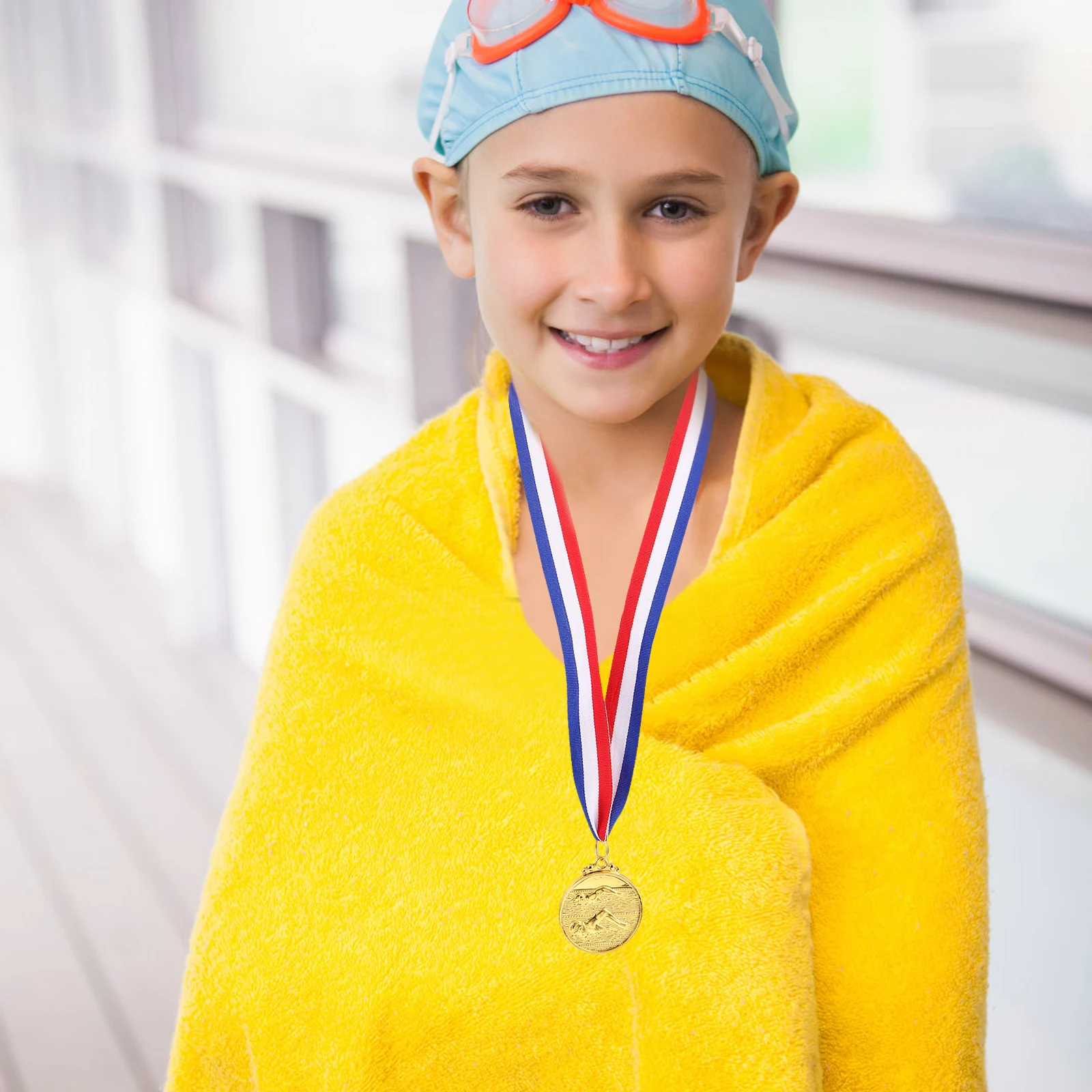 

3Pcs Metal Medals Gold Silver Bronze Swimming School Sports Events Training Institutions Elegant Design Participation Medals