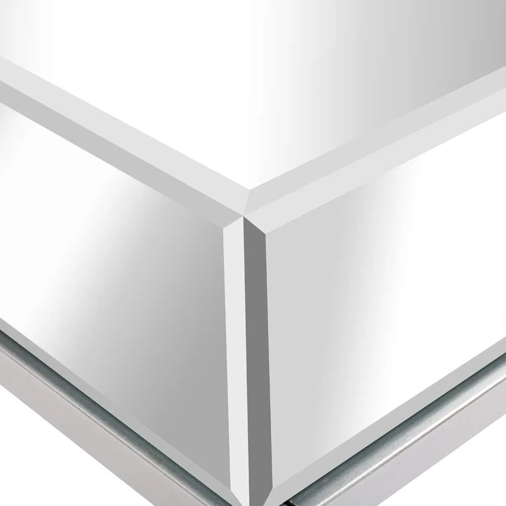 طاولة زينة بمرآة زجاجية بمقبض كريستالي فاخر وأنيق، طاولة تعليمية متعددة الوظائف مقاومة للخدش