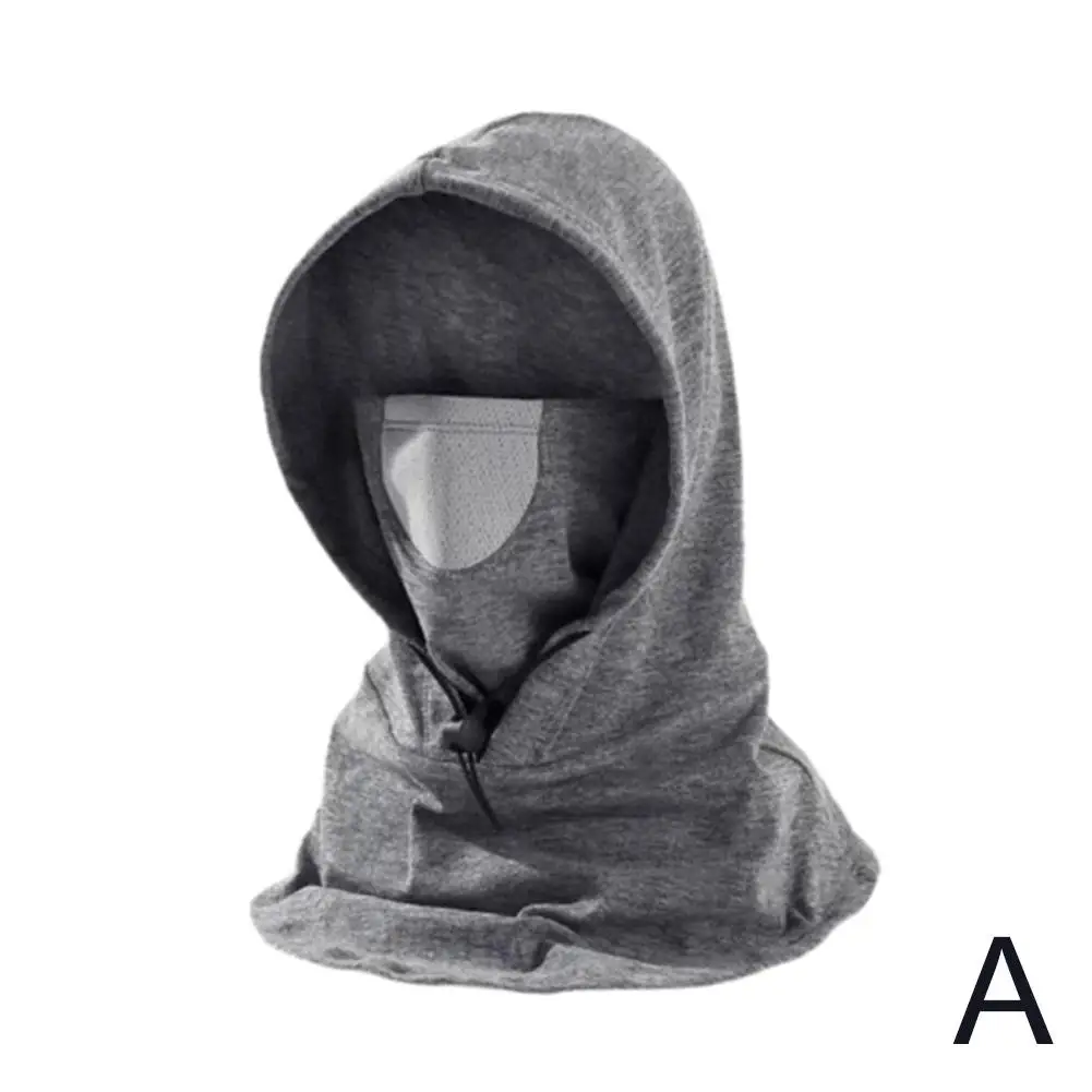 Outdoor Winter Thermal Fleece Balaclava Scarf Ski Face Neck Riding Warmer Hood Windproof Snood Hat Sports Cold Warm Cap Mas H5w7