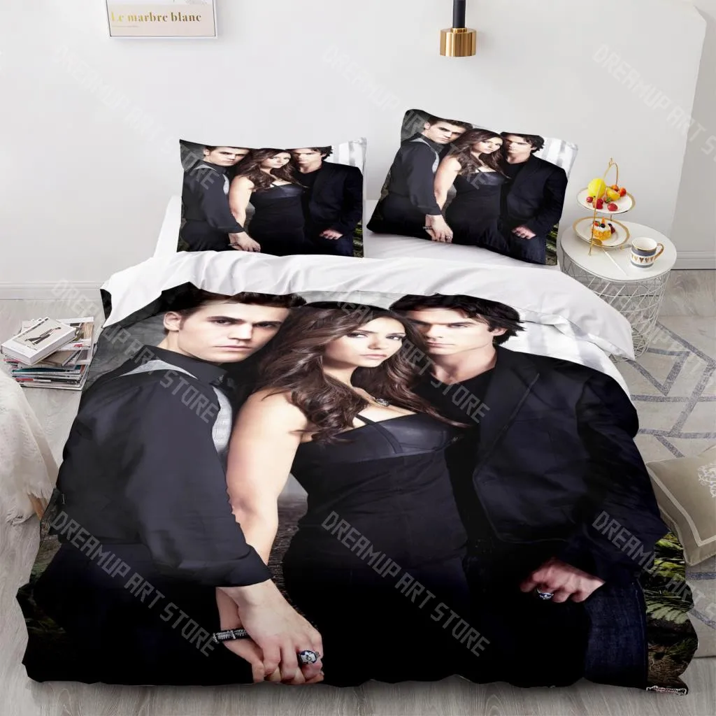 3D Printed Vampire Diaries Bedding Set for Boys Girls Duvet Cover Pillowcase Twin Queen King Full Single Double Sizes