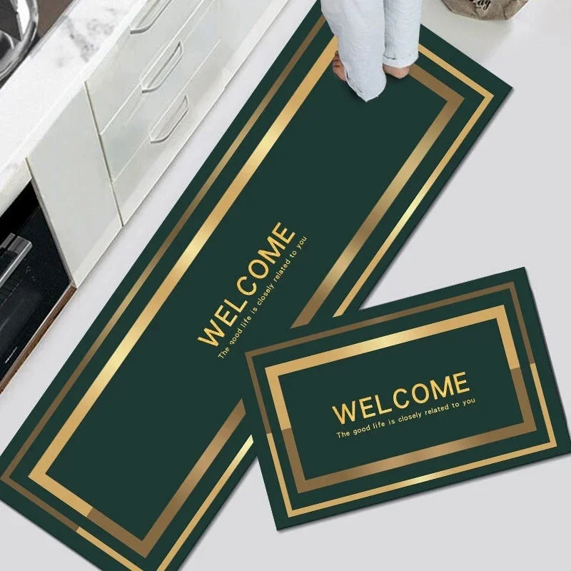 Kitchen Floor Mat Long Strip Bedroom Soft Rugs Entrance Doormat Washable Non-slip Hallway Carpet Welcome Absorbent Bathroom Mats