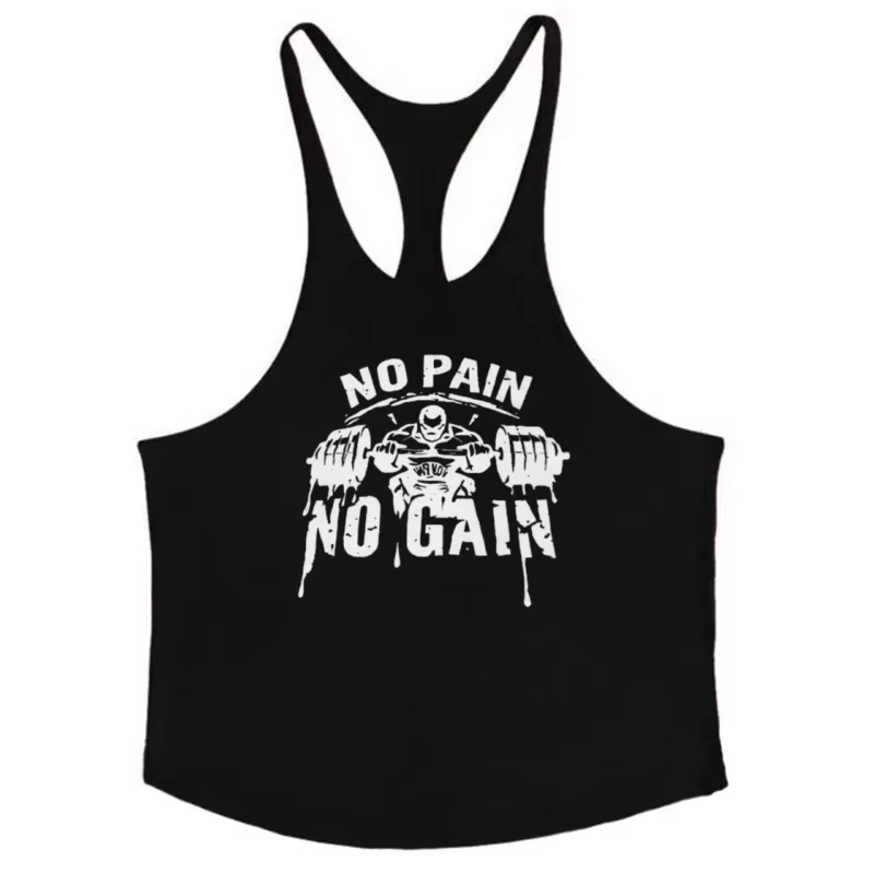 

macho man Tank Top 100%Cotton Vest Men's Weightlifting Sessions Quick - Dry Sleeveless Singlets Fitness Muscle Building top