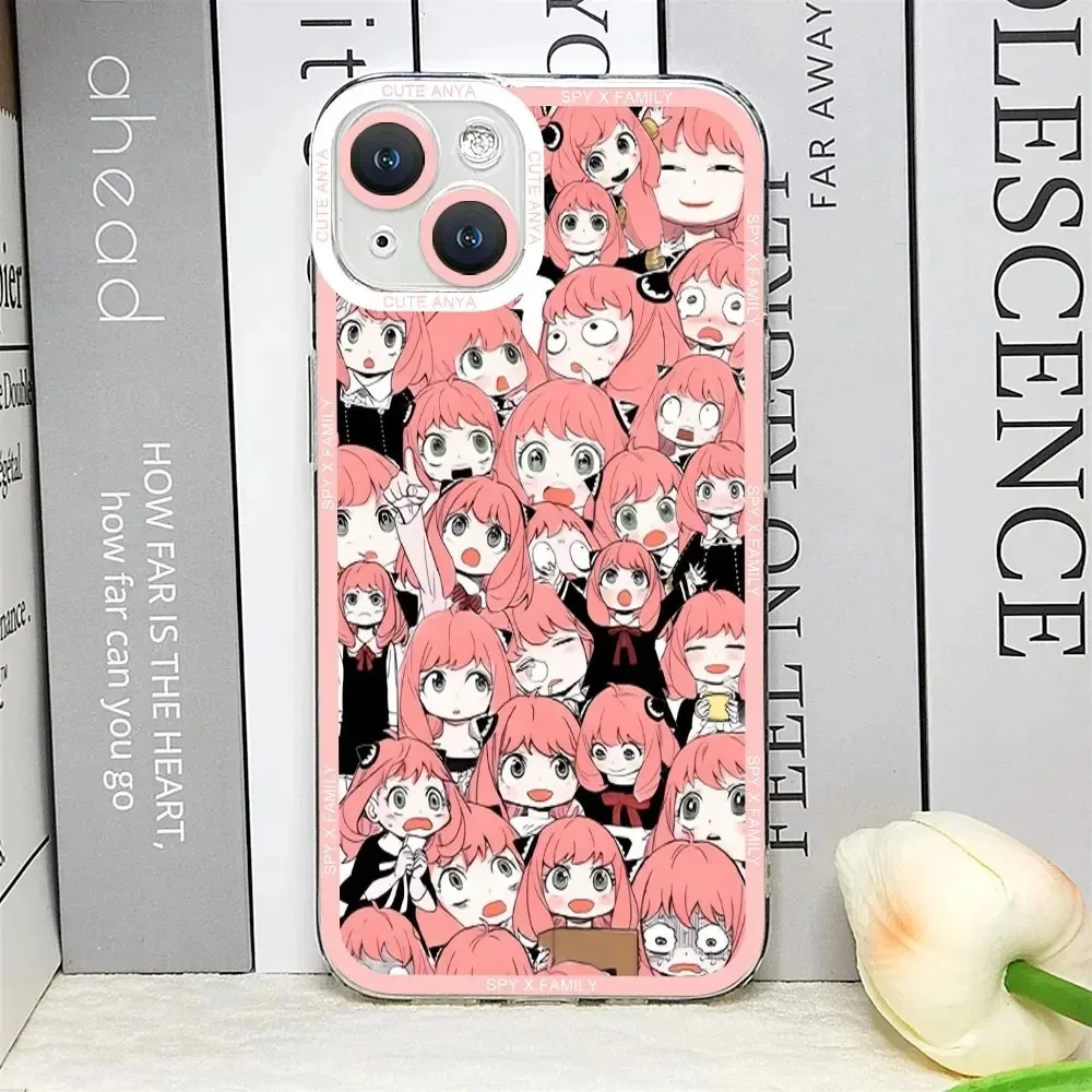 SPY X FAMILY Anime Phone Case For iPhone 11 12 13 14 15 16 Pro Max Plus Mini 7 8 SE X XS XR Clear Soft TPU Case Yor Anya