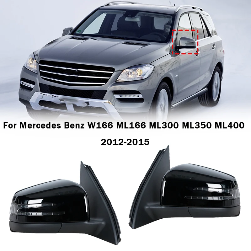 

Car Side Door Power Rear View Mirror Assembly Black White For Mercedes Benz W166 ML166 ML300 ML350 ML400 2012 2013 2014 2015