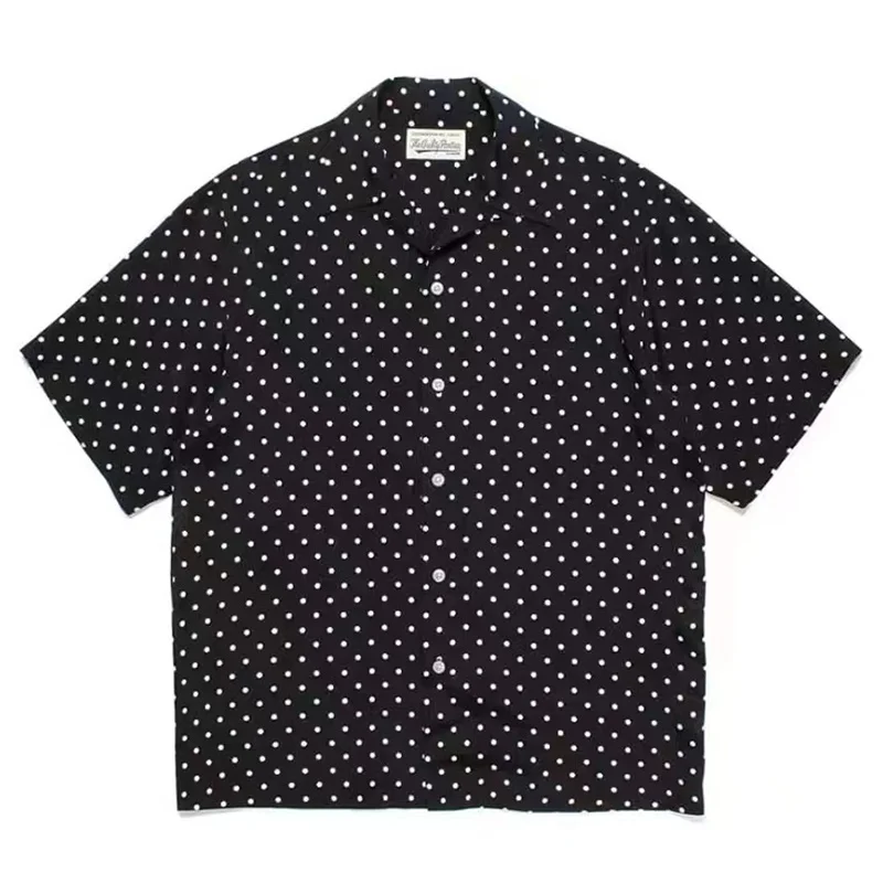 WACKO MARIA Mixed style Summer High-end shirt Embroidery Printing Mens Womens Loose Vintage High-quality Short-sleeved shirt